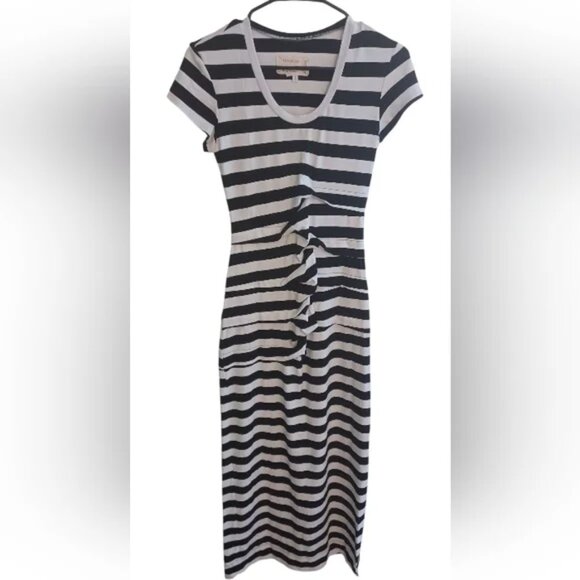 Nicole Miller Artelier Striped Jersey Bodycon Dress - Picture 2 of 3